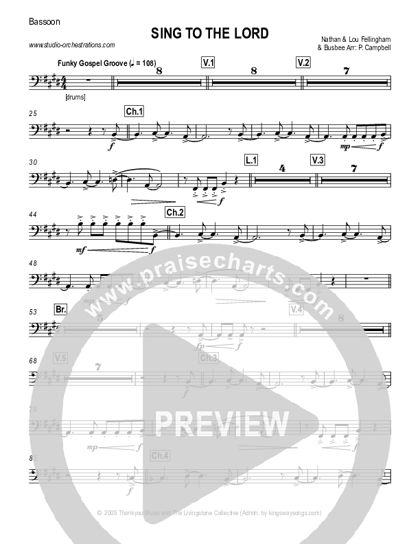 Sing To The Lord Bassoon (Lou Fellingham)