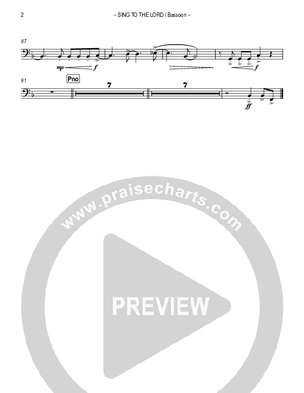 Sing To The Lord Bassoon (Lou Fellingham)