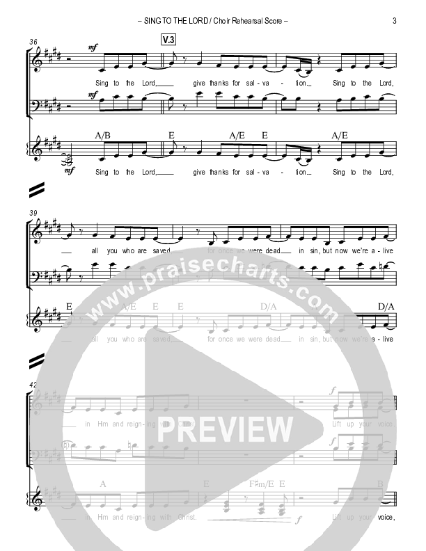 Sing To The Lord Choir Sheet (SATB) (Lou Fellingham)