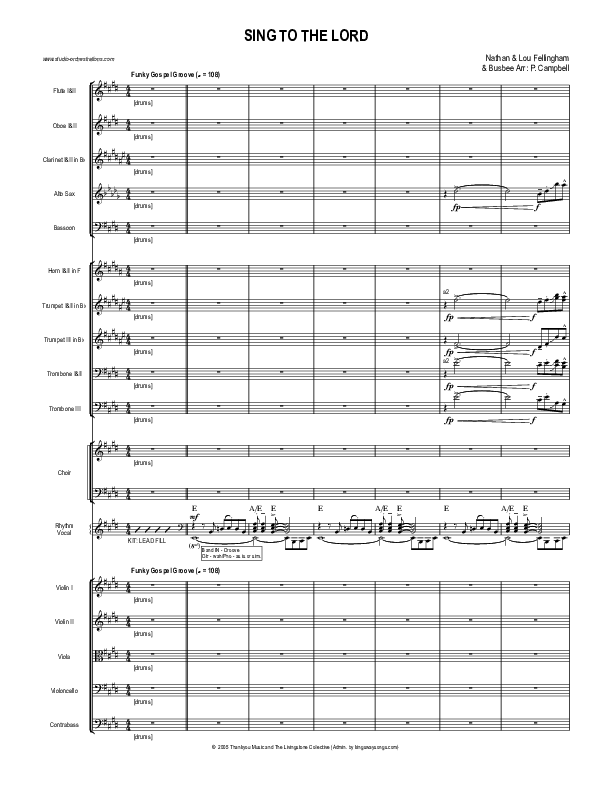 Sing To The Lord Conductor's Score (Lou Fellingham)