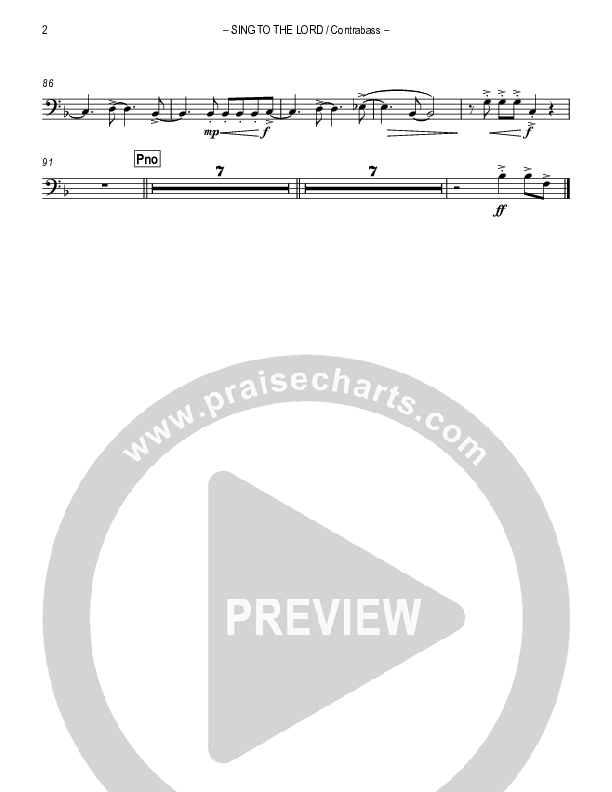 Sing To The Lord Contrabass (Lou Fellingham)