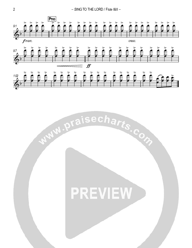 Sing To The Lord Flute 1/2 (Lou Fellingham)