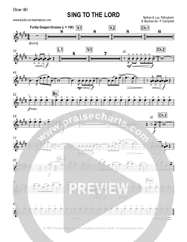 Sing To The Lord Oboe 1/2 (Lou Fellingham)