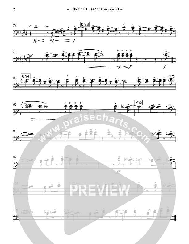 Sing To The Lord Trombone 1/2 (Lou Fellingham)