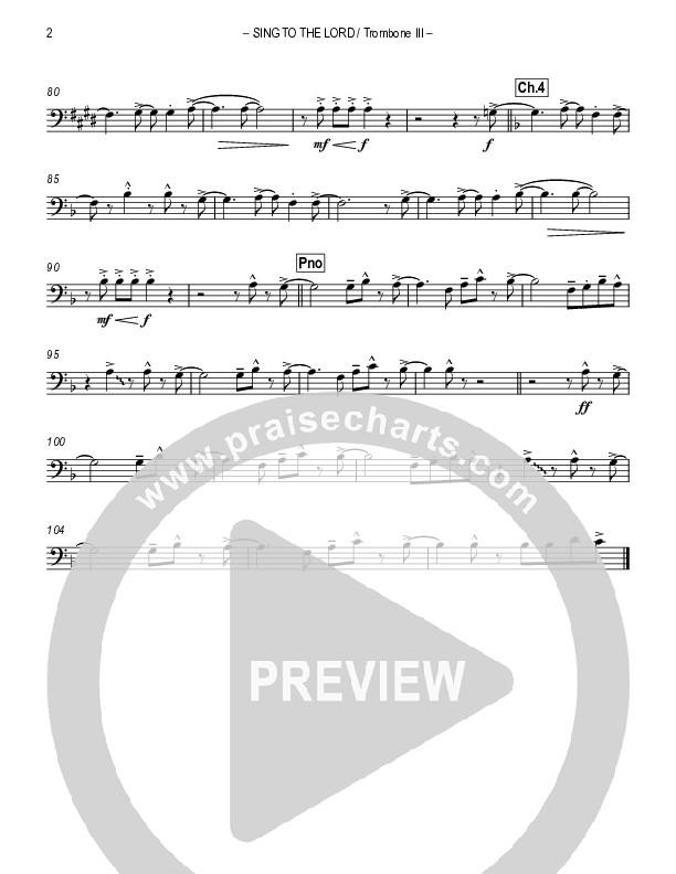 Sing To The Lord Trombone 3 (Lou Fellingham)