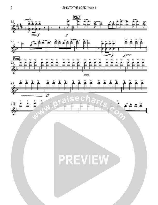 Sing To The Lord Violin 1 (Lou Fellingham)