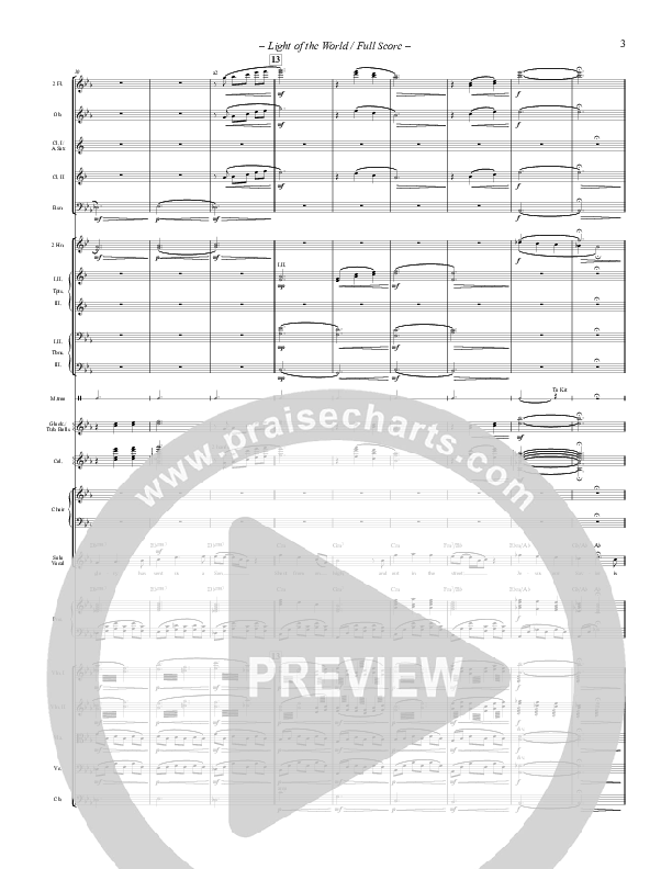 Light Of The World Conductor's Score (Point Of Grace)