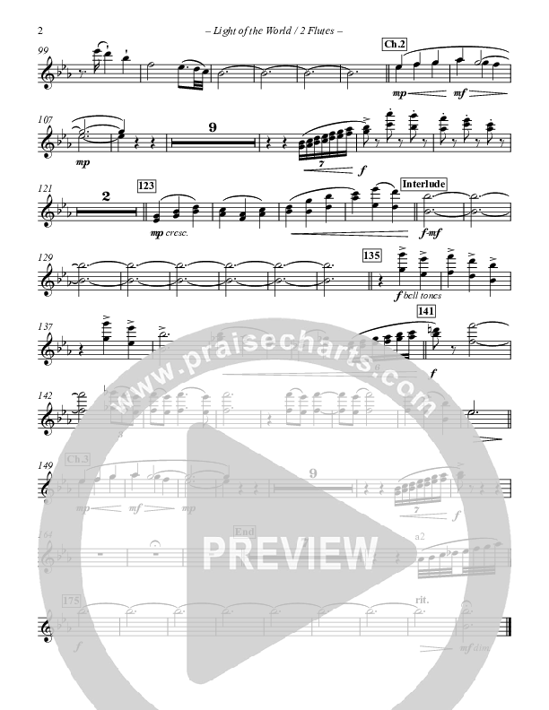 Light Of The World Flute 1/2 (Point Of Grace)