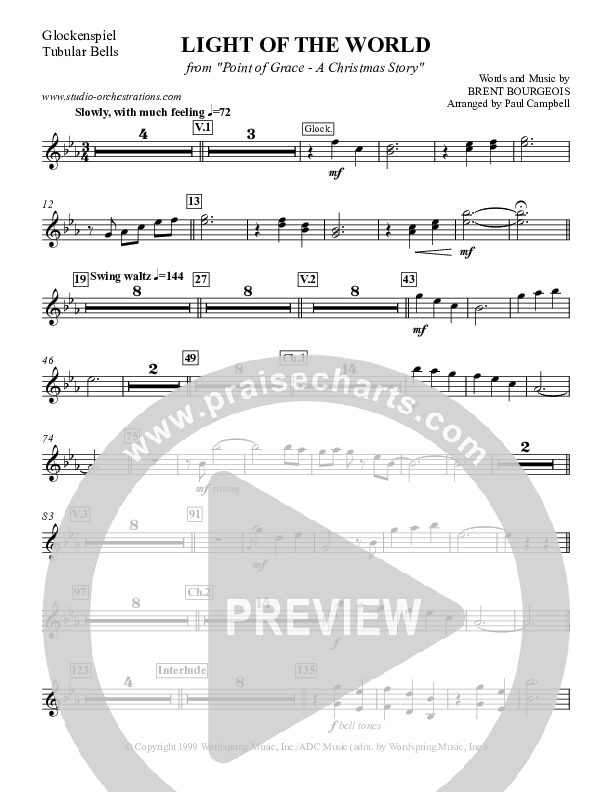 Light Of The World Glockenspiel (Point Of Grace)