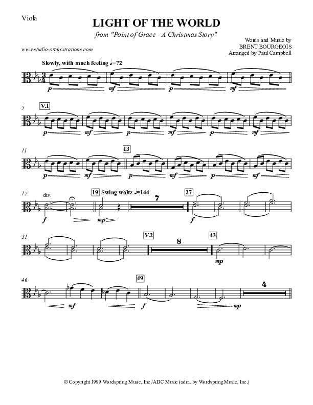 Light Of The World Viola (Point Of Grace)