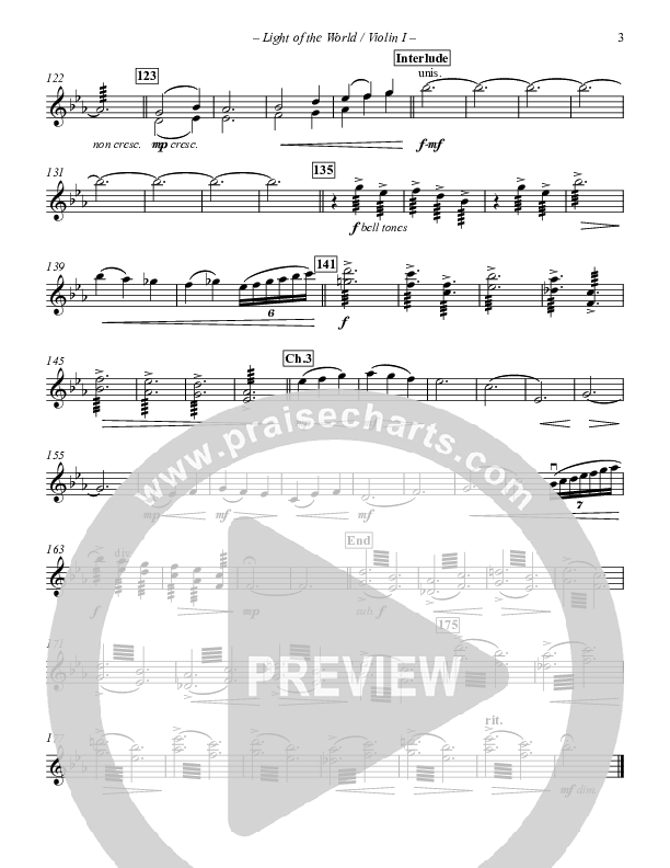 Light Of The World Violin 1 (Point Of Grace)