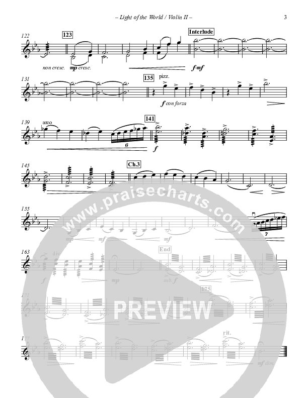 Light Of The World Violin 2 (Point Of Grace)