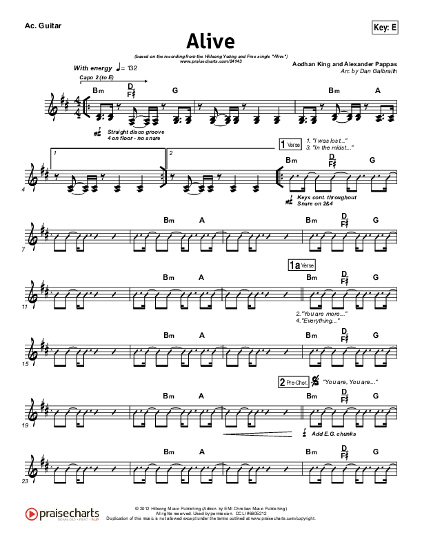 Alive Acoustic Guitar (Hillsong Young & Free)