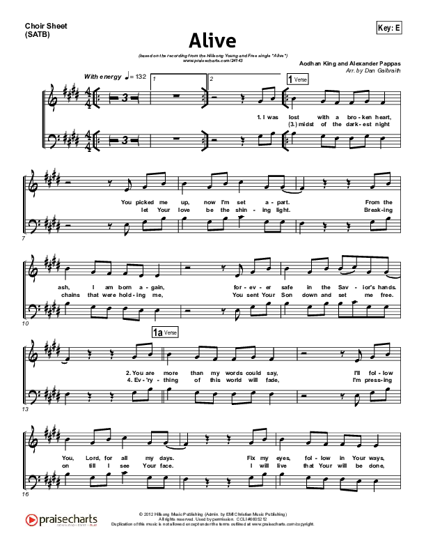 Alive Choir Vocals (SATB) (Hillsong Young & Free)