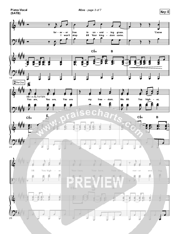 Alive Piano/Vocal (SATB) (Hillsong Young & Free)