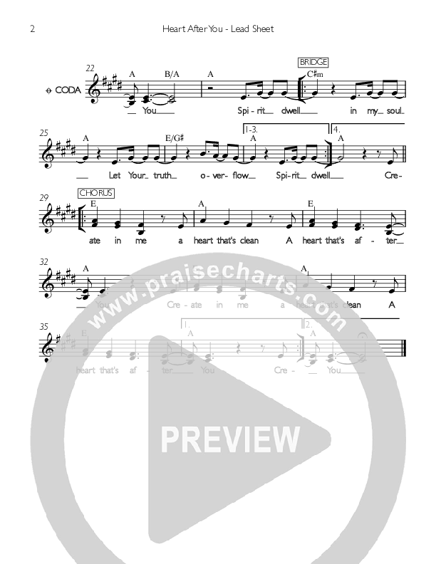 Heart After You Lead Sheet (Ashley Beckford)