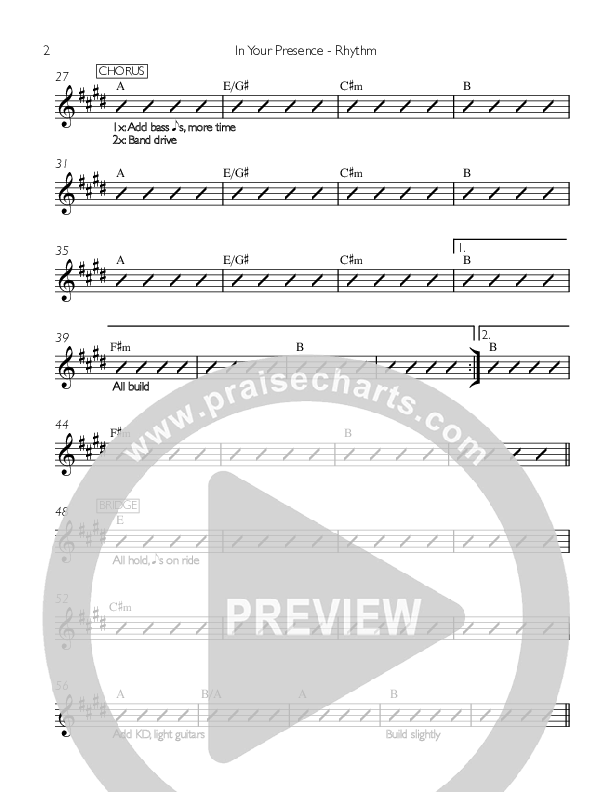 In Your Presence Rhythm Chart (Campaign)
