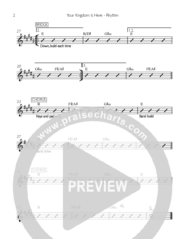 Your Kingdom Is Here Rhythm Chart (Ashley Beckford)