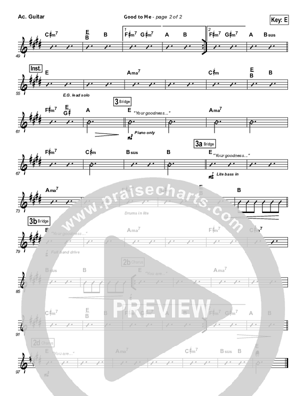 Good To Me Acoustic Guitar (Audrey Assad)