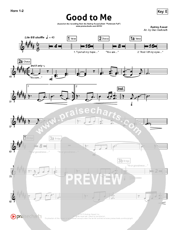 Good To Me Brass Pack (Audrey Assad)