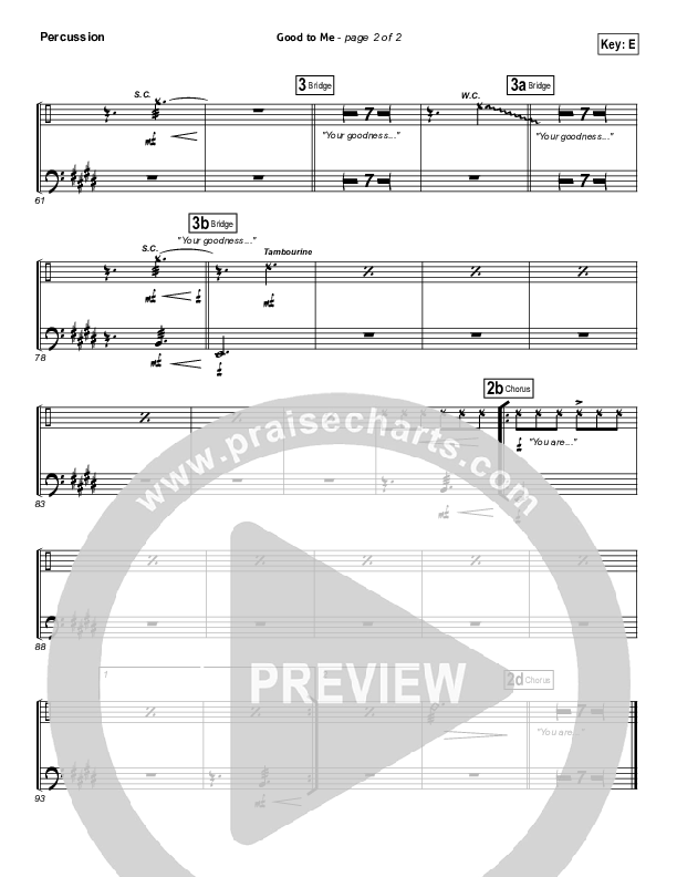 Good To Me Percussion (Audrey Assad)