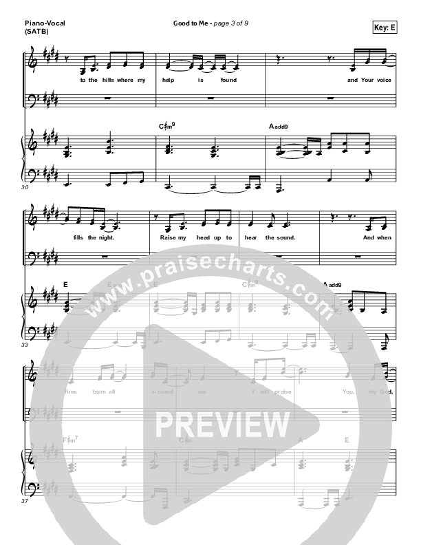 Good To Me Piano/Vocal (SATB) (Audrey Assad)