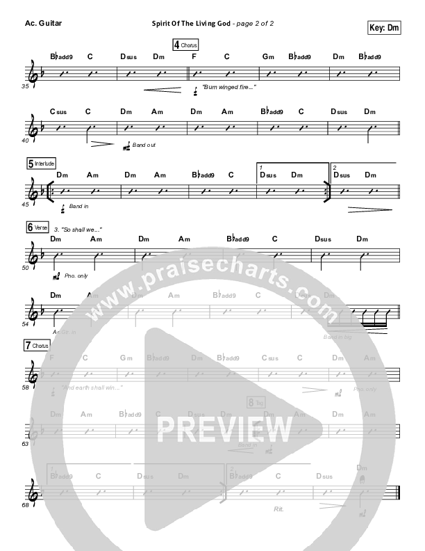 Spirit Of The Living God Acoustic Guitar (Audrey Assad)