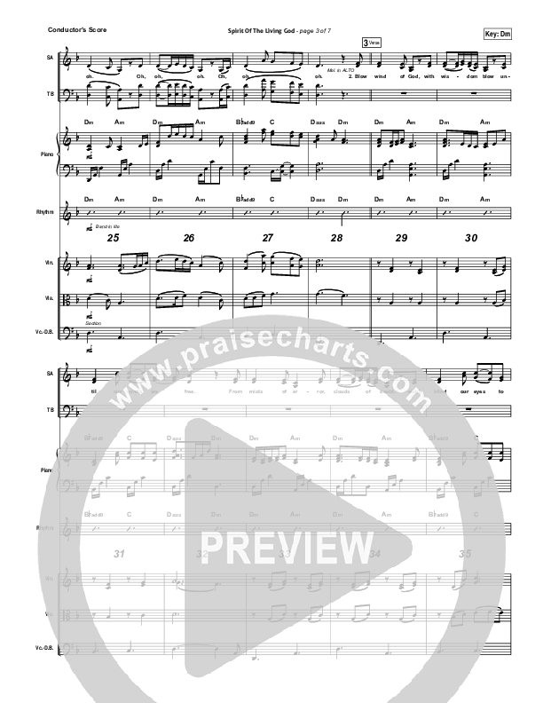 Spirit Of The Living God Conductor's Score (Audrey Assad)