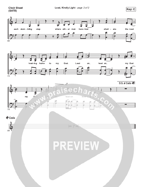 Lead Kindly Light Choir Sheet (SATB) (Audrey Assad)