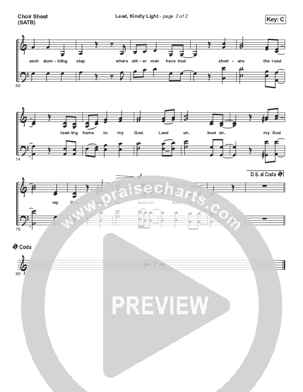 Lead Kindly Light Choir Sheet Music PDF (Audrey Assad) PraiseCharts