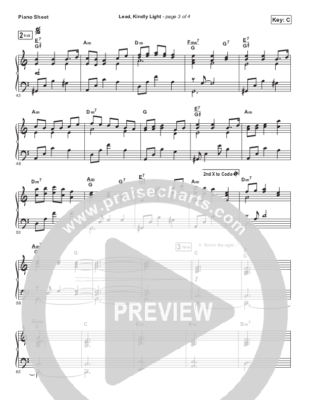 Lead Kindly Light Piano Sheet (Audrey Assad)