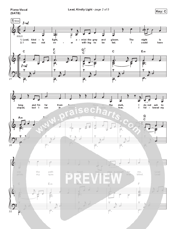 Lead Kindly Light Sheet Music PDF (Audrey Assad) PraiseCharts