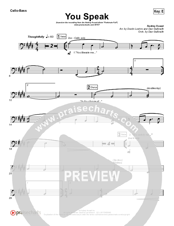 You Speak Cello/Bass (Audrey Assad)