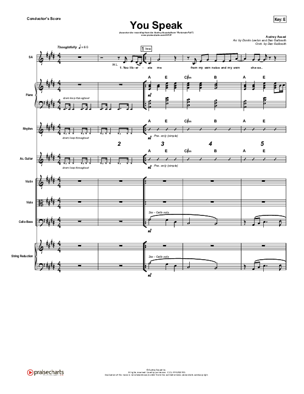 You Speak Praise Band (Audrey Assad)