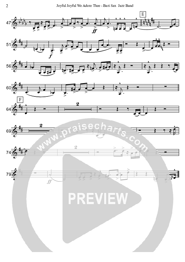 Joyful Joyful We Adore Thee (Instrumental) Bari Sax (David Arivett)