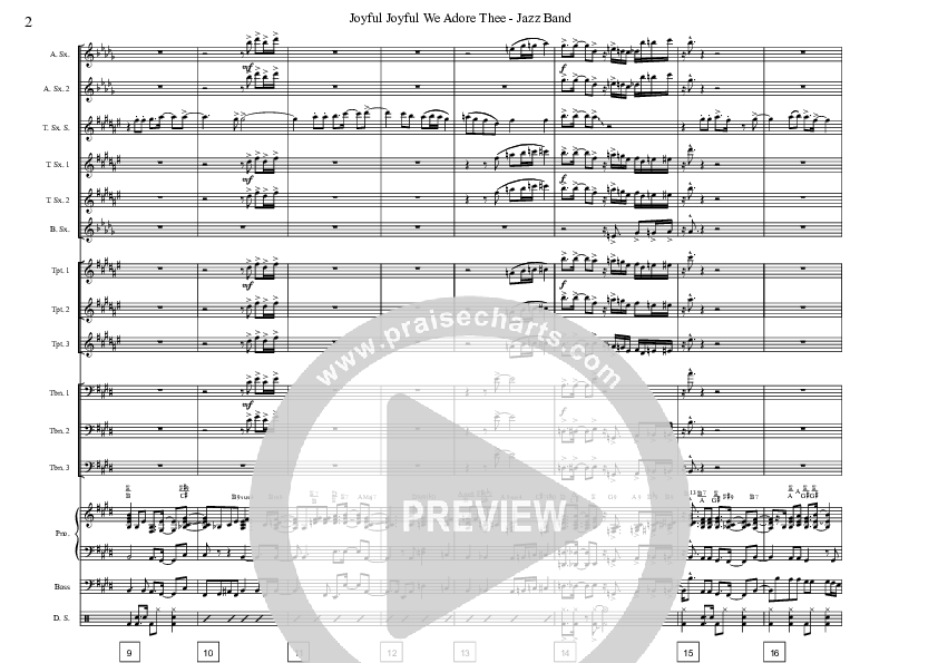 Joyful Joyful We Adore Thee (Instrumental) Conductor's Score (David Arivett)