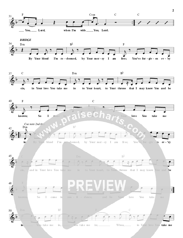 Take Me In Lead Sheet (Clayton Brooks / ONE: A Worship Collective)
