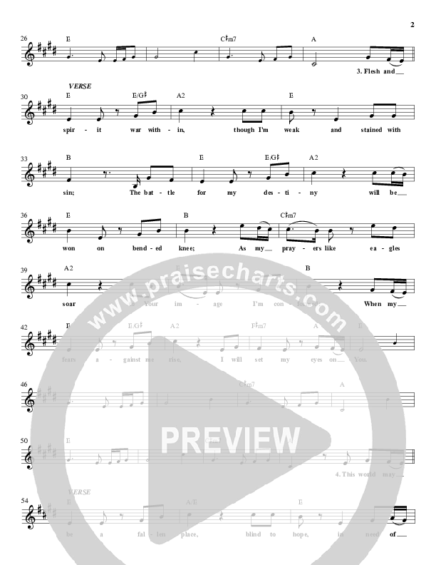 Set My Eyes On You Lead Sheet (Kurtis Parks / ONE: A Worship Collective)