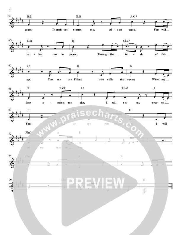 Set My Eyes On You Lead Sheet (Kurtis Parks / ONE: A Worship Collective)