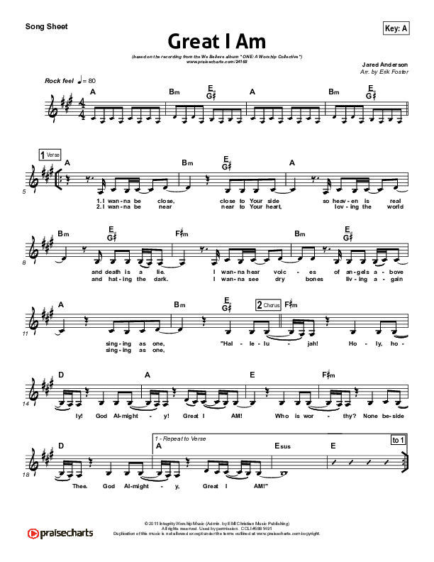 Great I Am Lead (SAT) (Christine D'Clario / ONE: A Worship Collective)