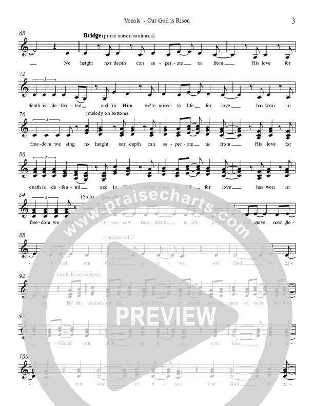 Our God Is Risen Lead Sheet (Broadmoor Worship)