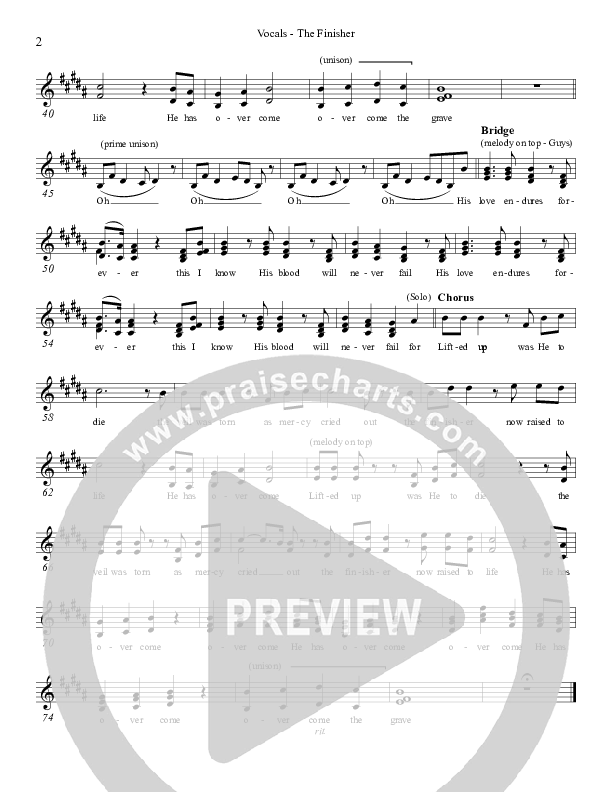 The Finisher Lead Sheet (Broadmoor Worship)