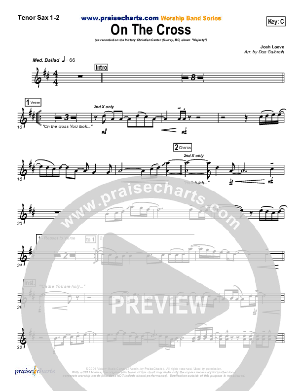 On The Cross Tenor Sax 1/2 (VCC Live / Relate Church)