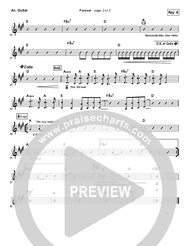 Forever Acoustic Guitar (Bethel Music / Brian Johnson)