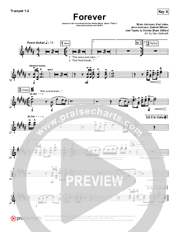 Forever Trumpet 1,2 (Bethel Music / Brian Johnson)