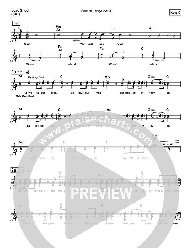 Ascend Lead Sheet (SAT) (Bethel Music / William Matthews)