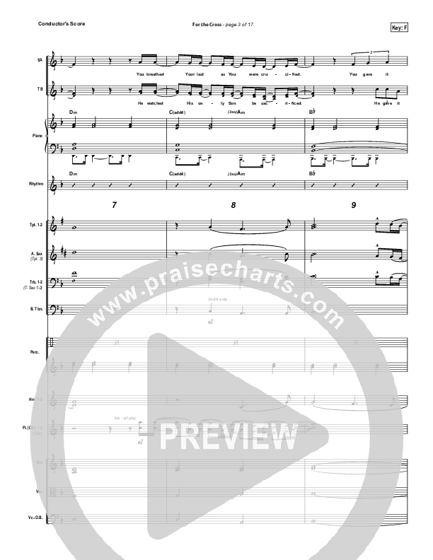 For The Cross Conductor's Score (Bethel Music / Jenn Johnson / Brian Johnson)