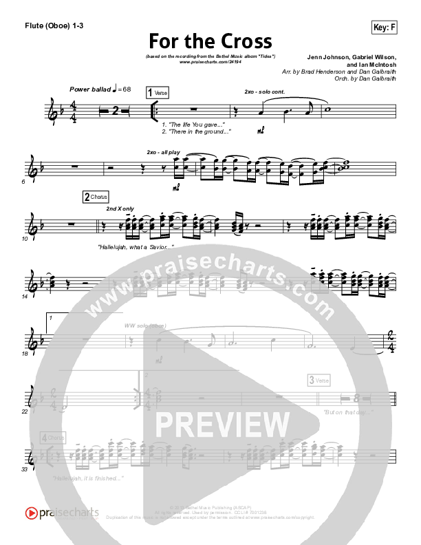 For The Cross Wind Pack (Bethel Music / Jenn Johnson / Brian Johnson)