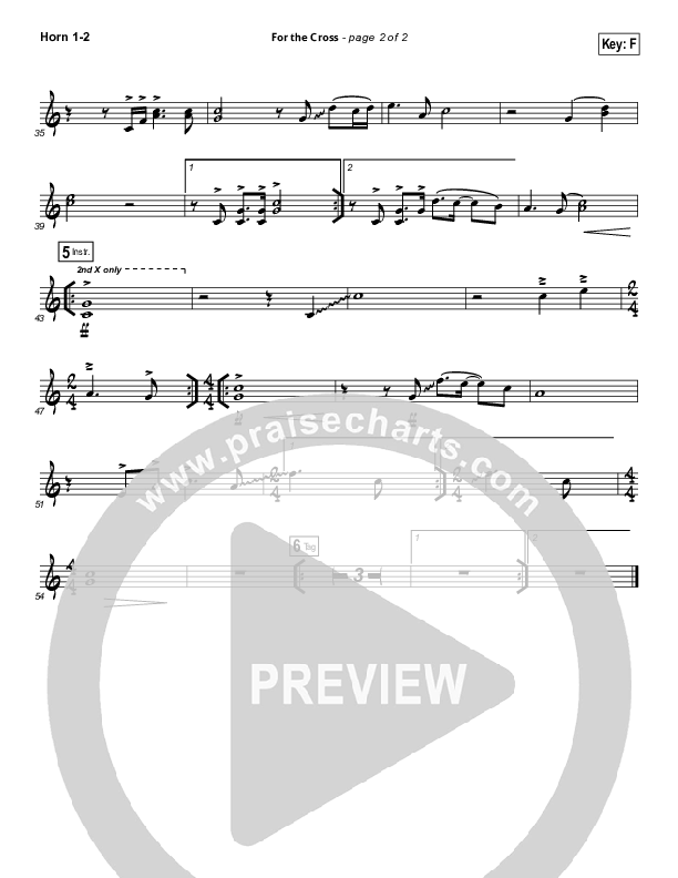 For The Cross French Horn 1/2 (Bethel Music / Jenn Johnson / Brian Johnson)