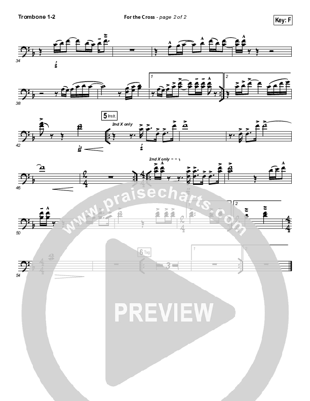 For The Cross Trombone 1/2 (Bethel Music / Jenn Johnson / Brian Johnson)